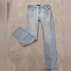 Scotch & Soda Men's Sky Blue Straight Jeans